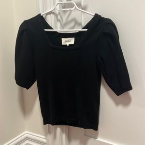 Ba&sh size 0 black short sleeve sweater